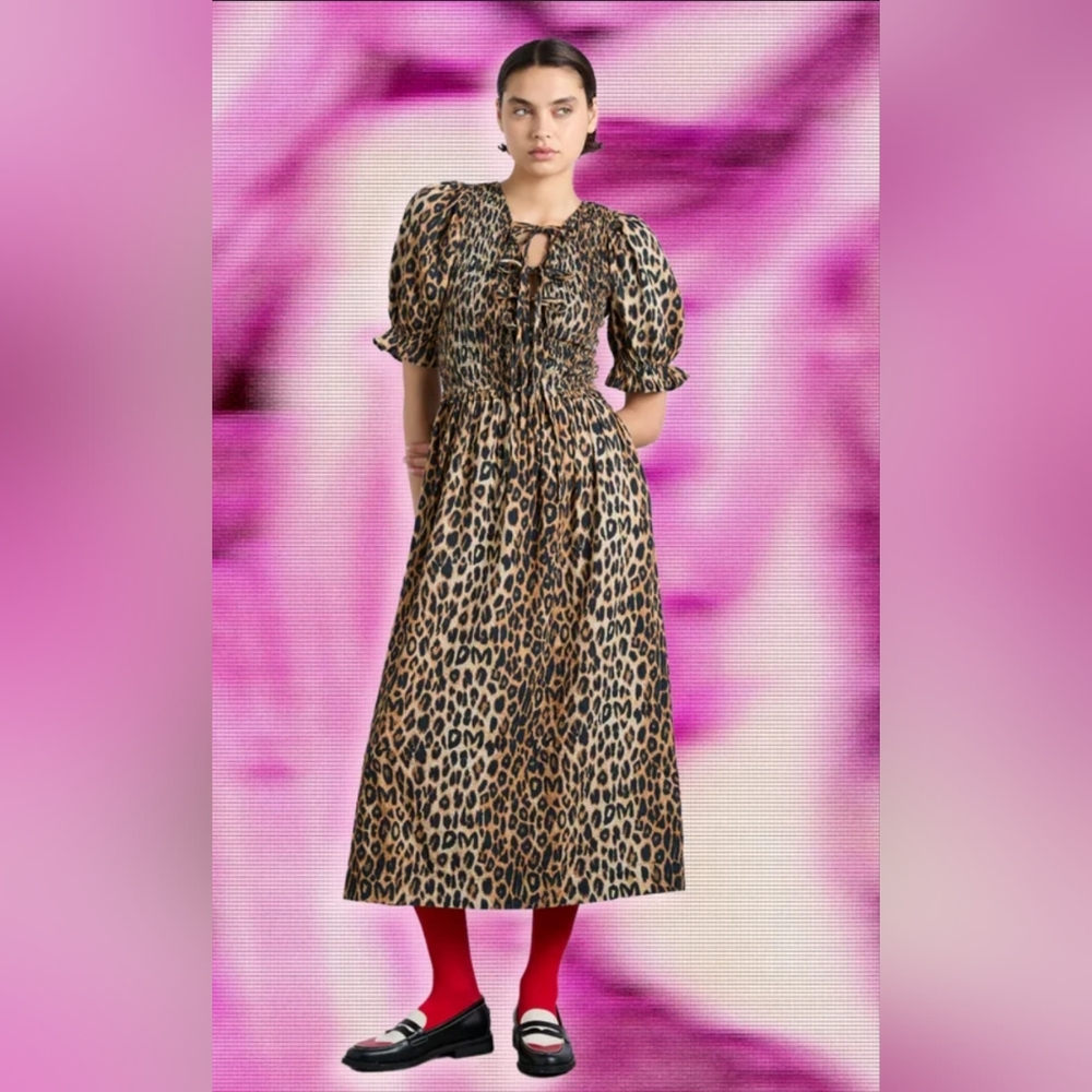 Damson Madder Leopard Print Maxi Dress
